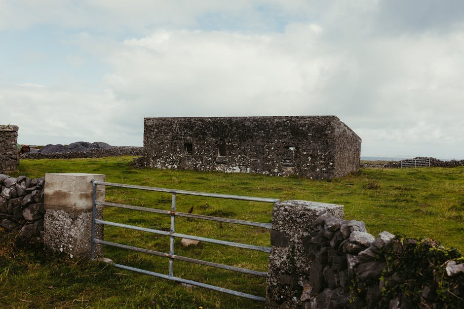 Prozkoumejte rustikální kouzlo kamenné stavby v malebné krajině Galway.